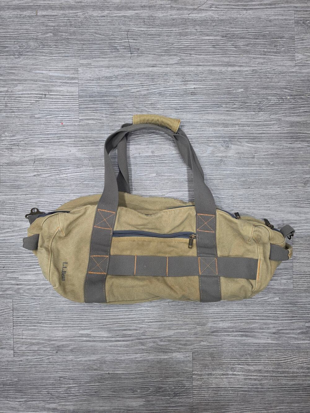 Vtg L.L. Bean Adventure Duffle Bag Topographic Camo Medium Travel Gym Gorpcore